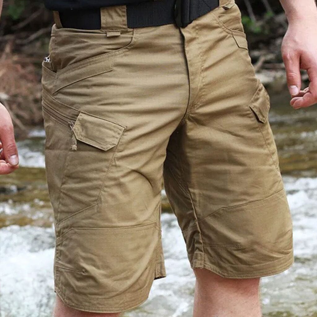 Bermuda Masculina Tática e Impermeável Garenzi GZ524 em brim premium impermeável, com caimento ajustado, visual moderno e bolsos funcionais.