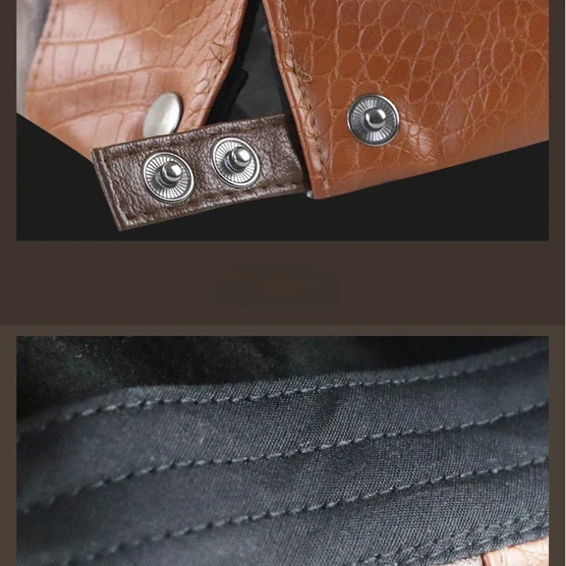 Boina Masculina de Couro Vintage Garenzi GZ273 em couro premium, ajuste confortável, design clássico e visual elegante.