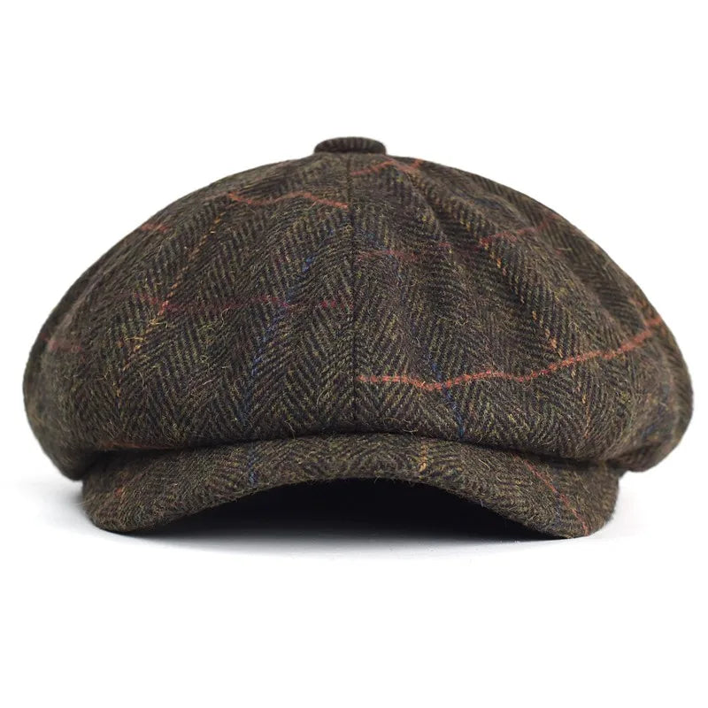 Boina Masculina de Lã Classic Garenzi GZ272 com mistura de lã e poliéster, design clássico britânico, ajuste confortável e visual elegante.