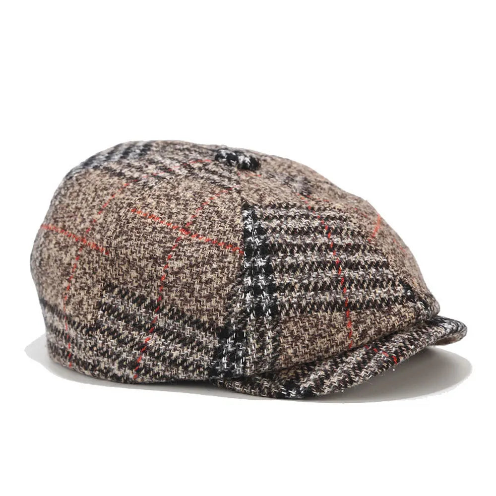Boina Masculina de Lã England Garenzi GZ270 com mistura de lã e poliéster, design inglês clássico, ajuste confortável e visual elegante.