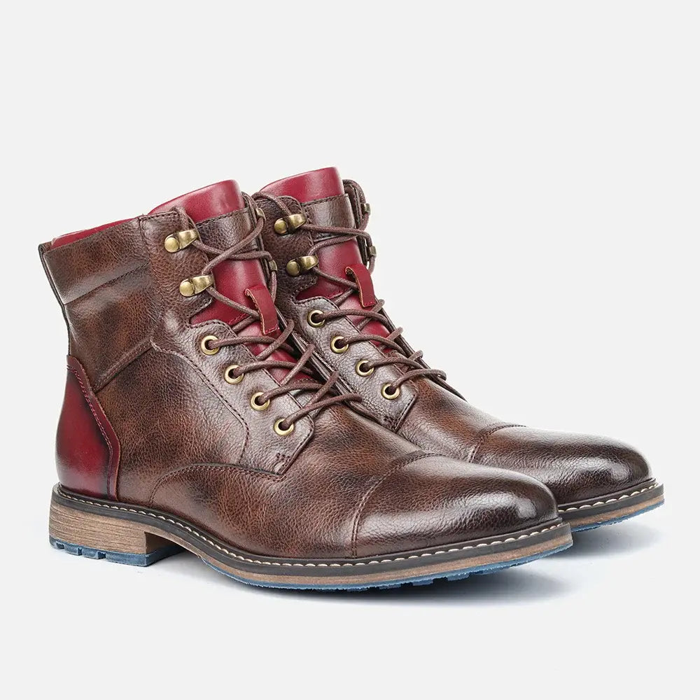 Bota Masculina de Couro Garenzi GZ284 confeccionada em couro premium, com interior acolchoado, solado emborrachado e visual robusto.