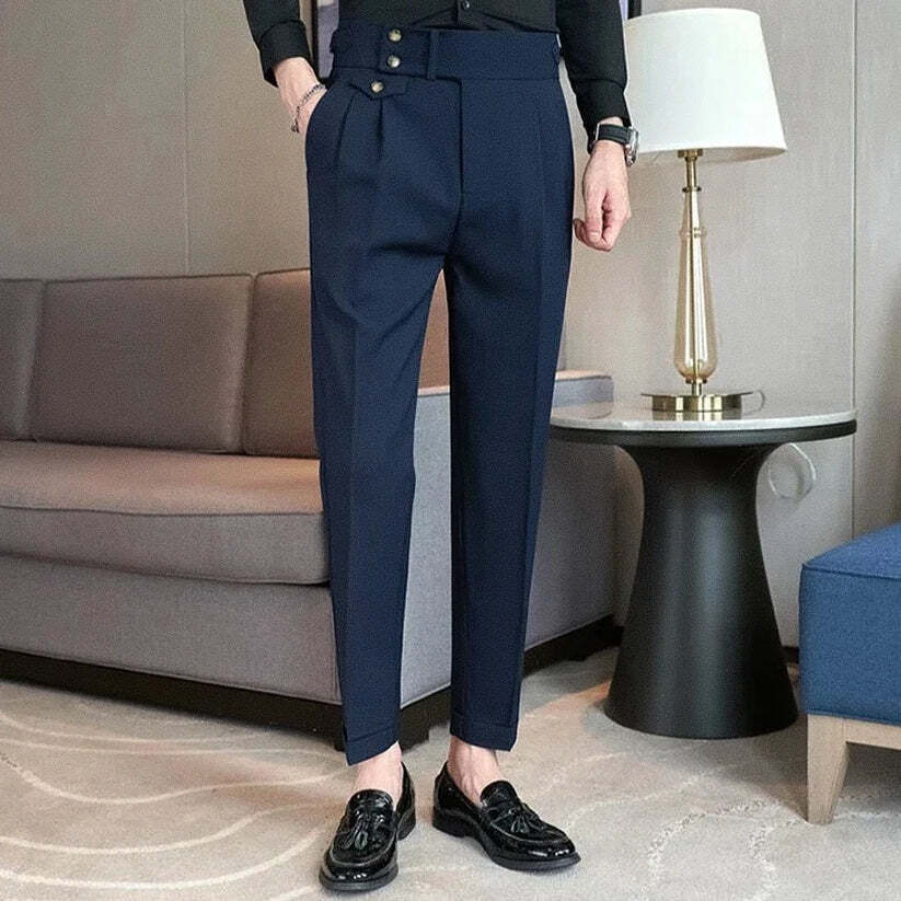 Calça de Alfaiataria Masculina Garenzi GZ253 com acabamento refinado, caimento equilibrado e estilo clássico para looks formais ou casuais.