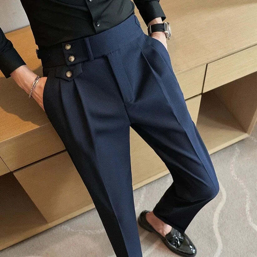 Calça de Alfaiataria Masculina Garenzi GZ253 com acabamento refinado, caimento equilibrado e estilo clássico para looks formais ou casuais.