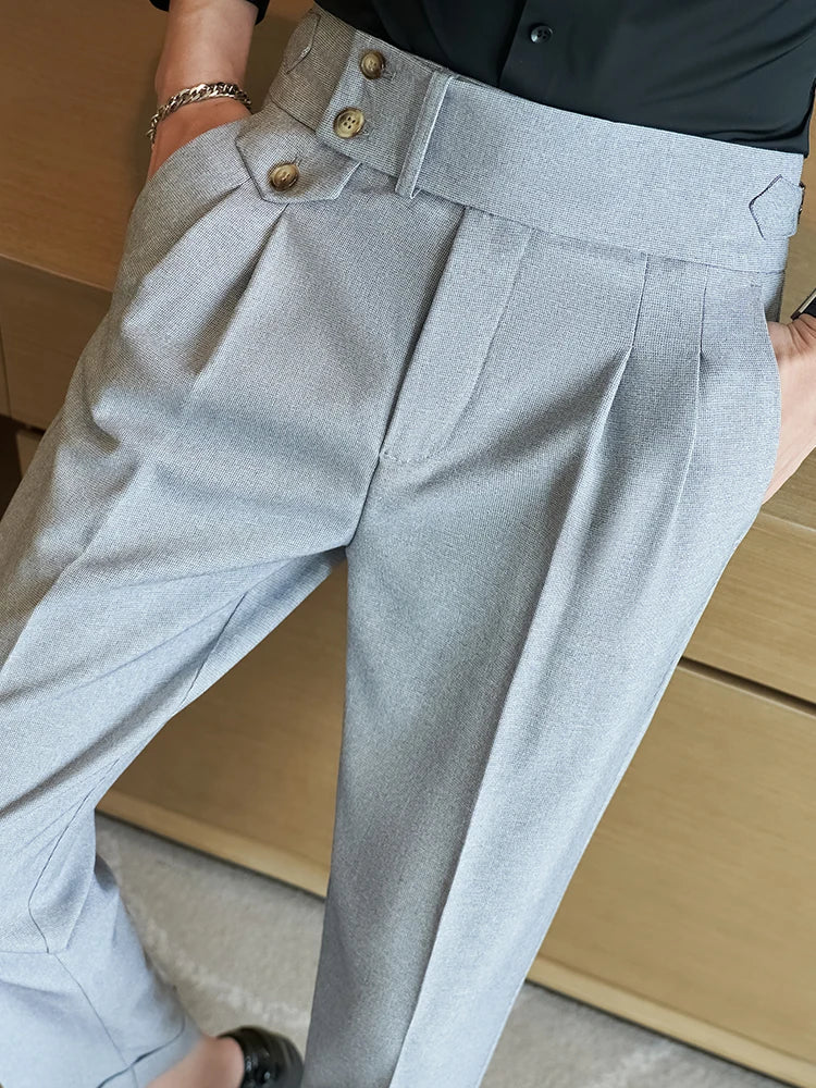 Calça de Alfaiataria Masculina Garenzi GZ253 com acabamento refinado, caimento equilibrado e estilo clássico para looks formais ou casuais.