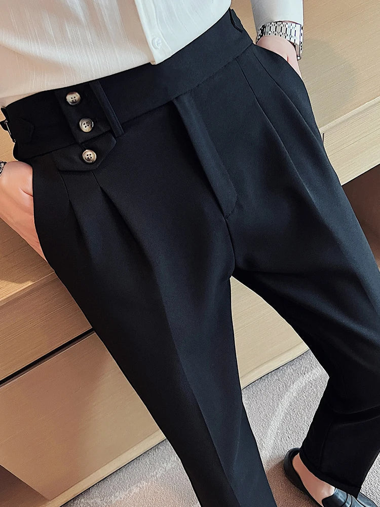 Calça de Alfaiataria Masculina Garenzi GZ253 com acabamento refinado, caimento equilibrado e estilo clássico para looks formais ou casuais.