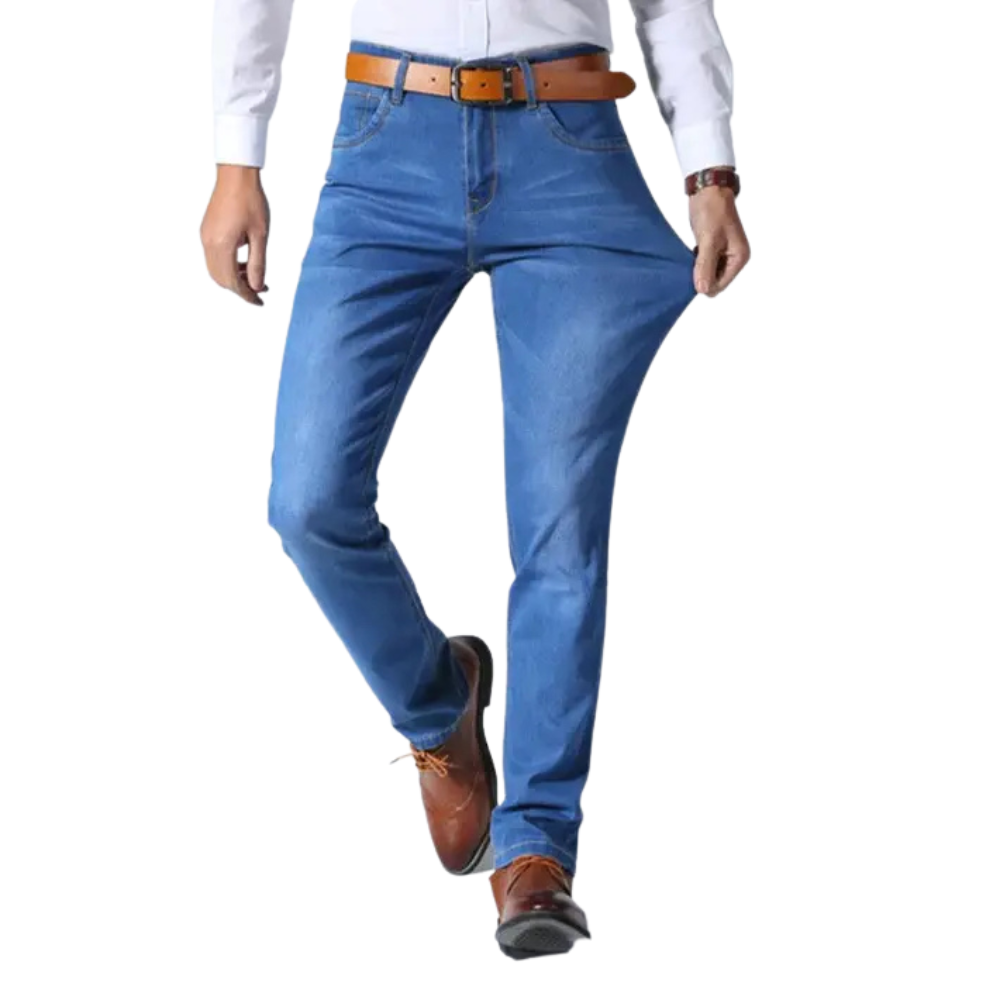 Calça Jeans Masculina Wear Garenzi GZ262 com jeans premium, costuras reforçadas, acabamento refinado e design elegante e confortável.
