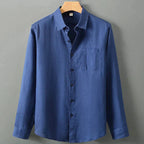 Camisa de Linho Masculina Garenzi GZ792 confeccionada em linho nobre, com caimento elegante, toque suave e acabamento resistente.