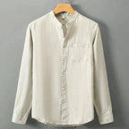 Camisa de Linho Masculina Garenzi GZ792 confeccionada em linho nobre, com caimento elegante, toque suave e acabamento resistente.