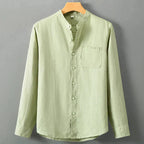 Camisa de Linho Masculina Garenzi GZ792 confeccionada em linho nobre, com caimento elegante, toque suave e acabamento resistente.