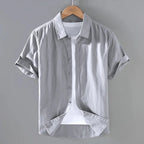 Camisa de Linho Masculina Venazzi VZ796 com linho nobre, caimento leve e estilo Old Money para visual sofisticado e confortável.