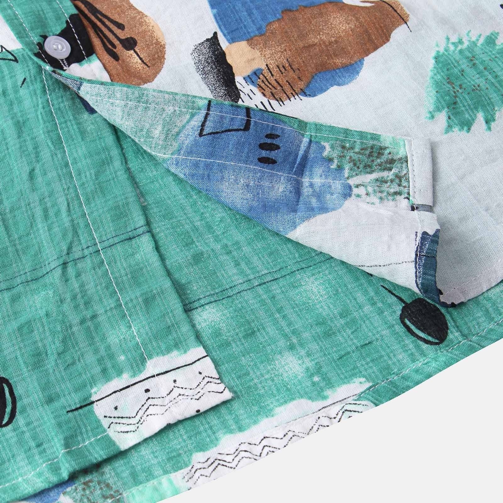 Camisa Manga Curta Mirage Garenzi GZ588 com tecido leve e respirável, estampas abstratas modernas e caimento confortável.