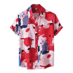 Camisa Manga Curta Mirage Garenzi GZ588 com tecido leve e respirável, estampas abstratas modernas e caimento confortável.