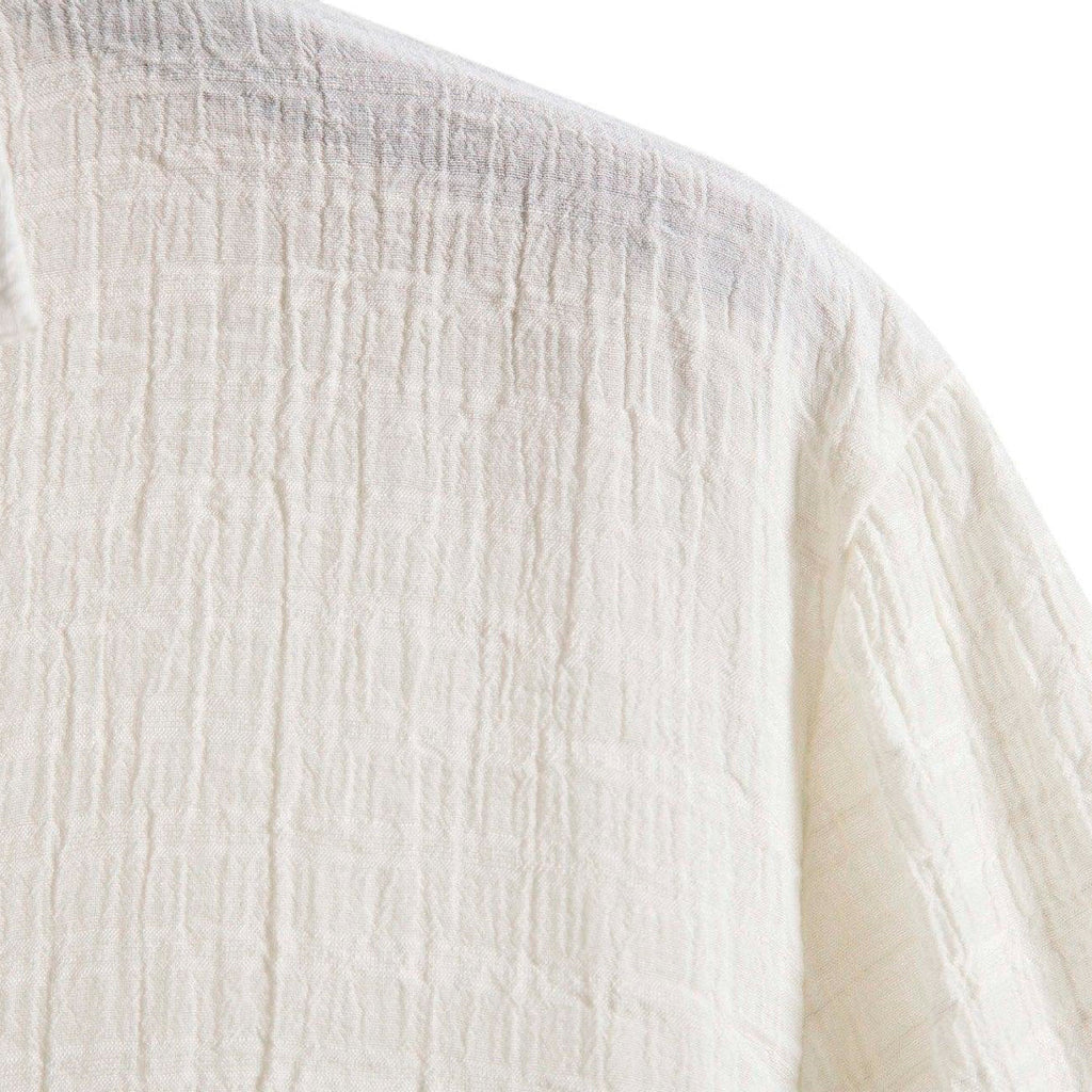 Camisa Manga Curta Playa Off White Garenzi GZ591 com tecido leve, design clean, caimento confortável e visual elegante.