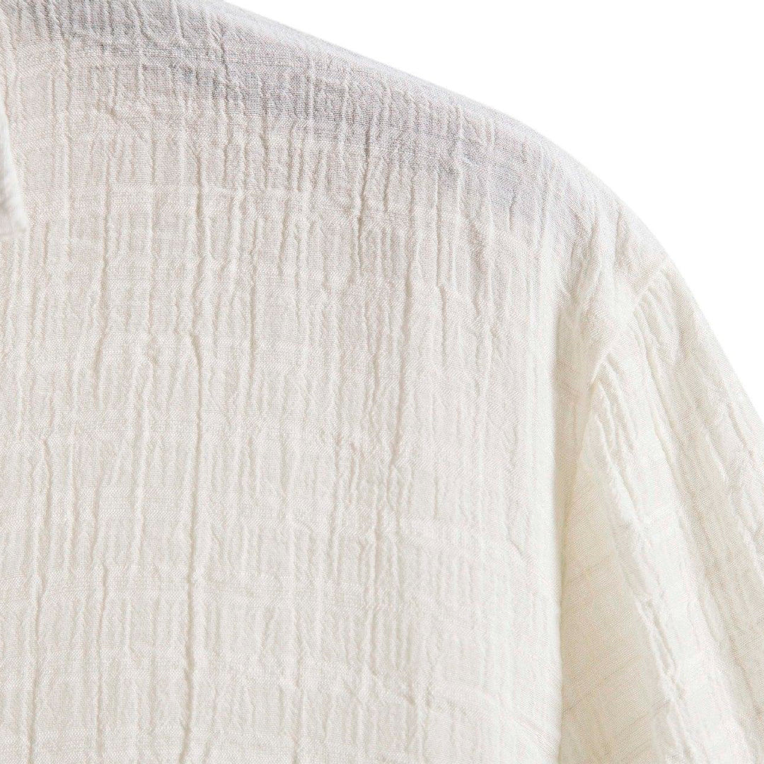 Camisa Manga Curta Playa Off White Garenzi GZ591 com tecido leve, design clean, caimento confortável e visual elegante.