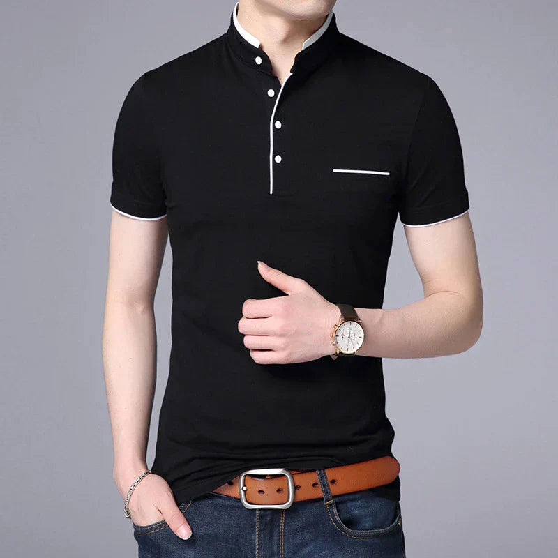 Camisa Polo Masculina Beyond Garenzi GZ079 confeccionada em algodão e poliéster, com caimento confortável, toque suave e visual clássico.