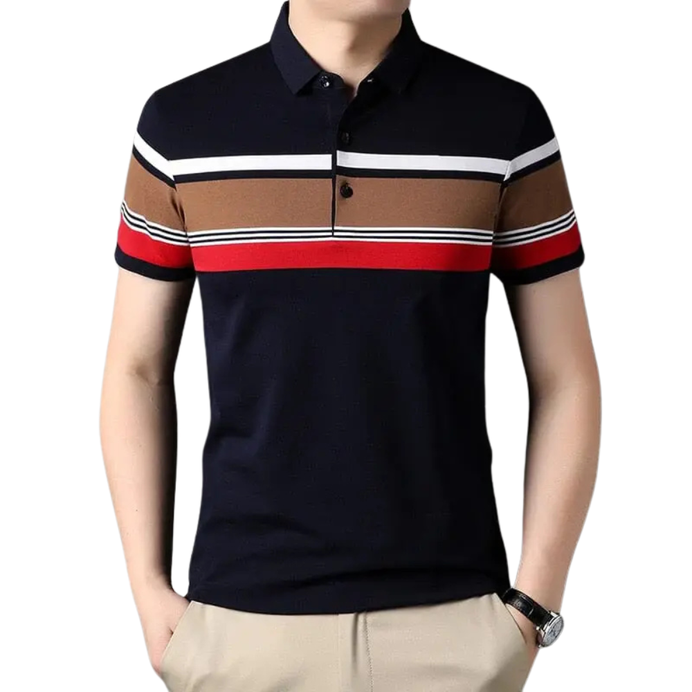 Camisa Polo Masculina Prestige Garenzi GZ081 confeccionada em algodão e poliéster, com caimento ajustado, toque suave e visual sofisticado.
