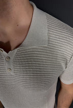 Camisa Polo Texture Premium Garenzi masculina com tecido texturizado, caimento moderno e acabamento refinado para uso casual e elegante