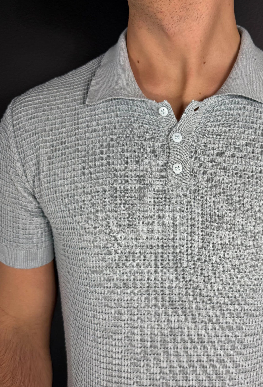 Camisa Polo Texture Premium Garenzi masculina com tecido texturizado, caimento moderno e acabamento refinado para uso casual e elegante