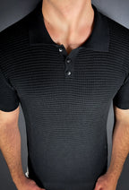 Camisa Polo Texture Premium Garenzi masculina com tecido texturizado, caimento moderno e acabamento refinado para uso casual e elegante