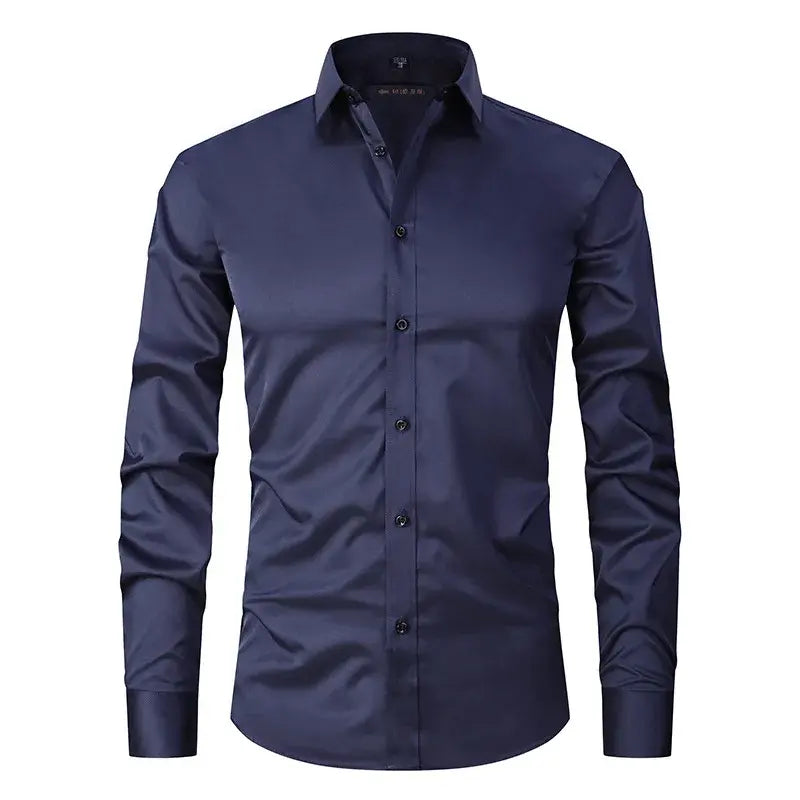 Camisa Social de Algodão Masculina Garenzi GZ083 confeccionada em algodão premium, com caimento ajustado, tecido que amassa menos e visual elegante.