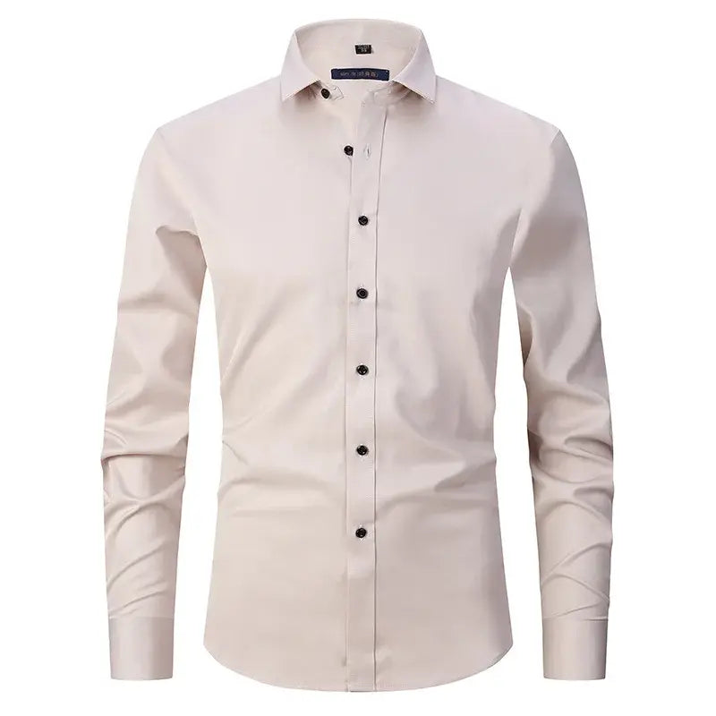 Camisa Social de Algodão Masculina Garenzi GZ083 confeccionada em algodão premium, com caimento ajustado, tecido que amassa menos e visual elegante.