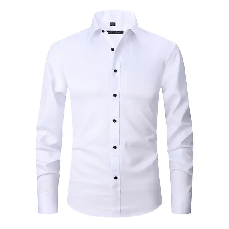 Camisa Social de Algodão Masculina Garenzi GZ083 confeccionada em algodão premium, com caimento ajustado, tecido que amassa menos e visual elegante.