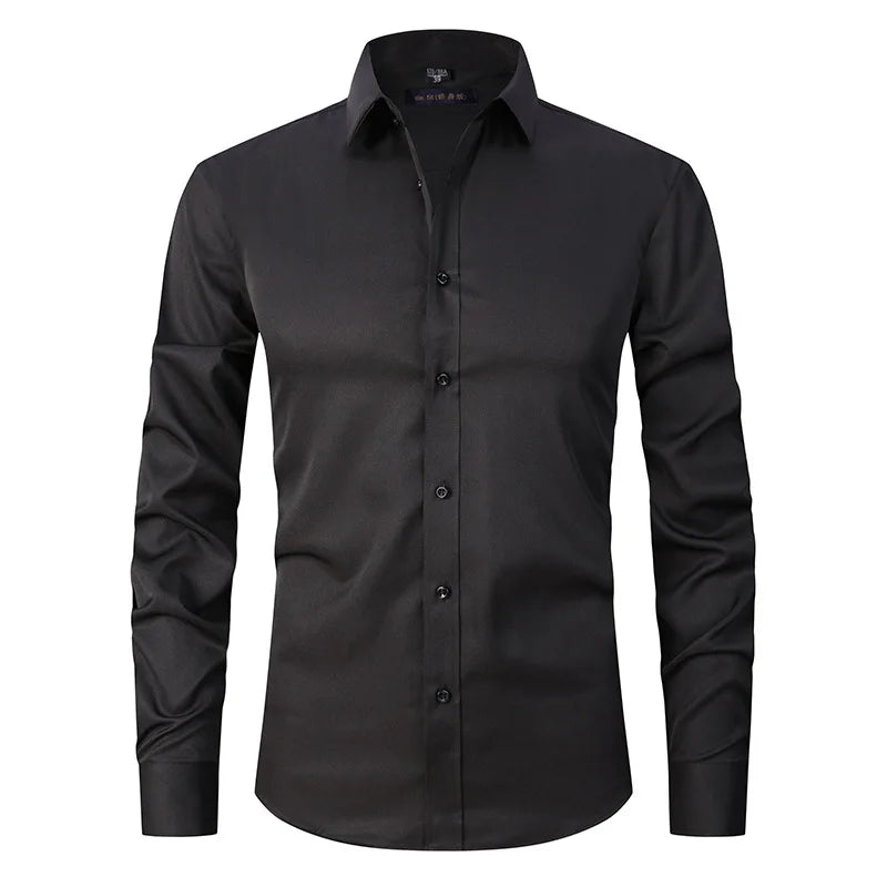 Camisa Social de Algodão Masculina Garenzi GZ083 confeccionada em algodão premium, com caimento ajustado, tecido que amassa menos e visual elegante.