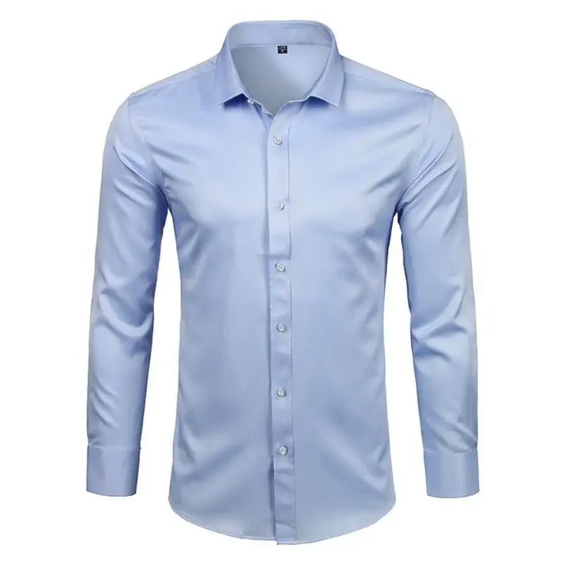 Camisa Social Masculina Garenzi GZ011 confeccionada em tecido tecnológico, com acabamento anti-odor, caimento alinhado e visual elegante.