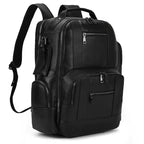 Mochila Executiva em Couro Retrô Garenzi GZ071 em couro legítimo, design retrô moderno, compartimentos funcionais e acabamento refinado.