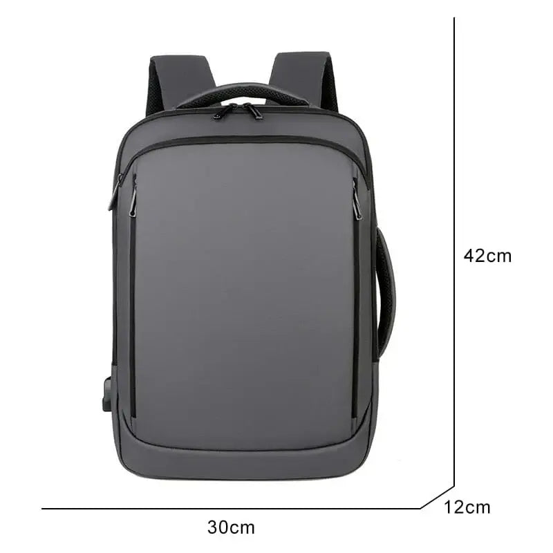Mochila Executiva Garenzi GZ066 impermeável, com compartimento para notebook 15”, porta USB integrada e design moderno e funcional.