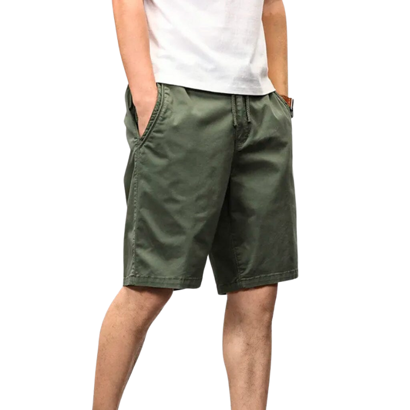 Bermuda Masculina Street Garenzi GZ514 em sarja premium com caimento moderno, frescor e estilo urbano ideal para composições casuais confortáveis e elegantes.