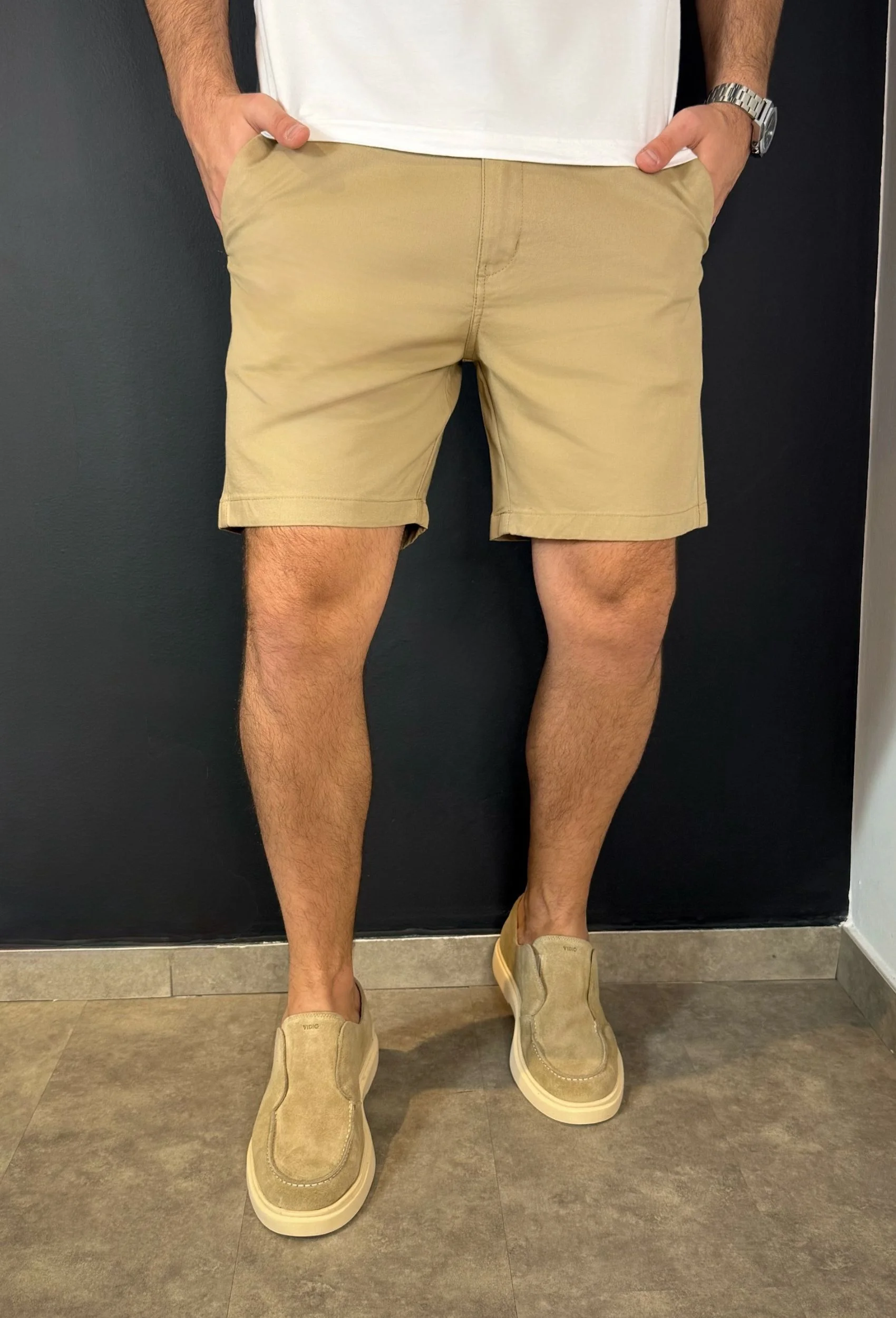 [COMPRE 1 E LEVE 3] Bermudas Sarja Premium - Elegância Casual com Ajuste Impecável