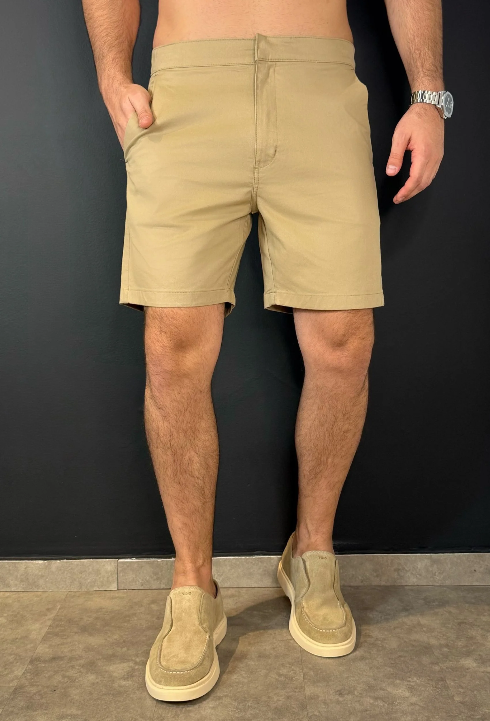 [COMPRE 1 E LEVE 3] Bermudas Sarja Premium - Elegância Casual com Ajuste Impecável