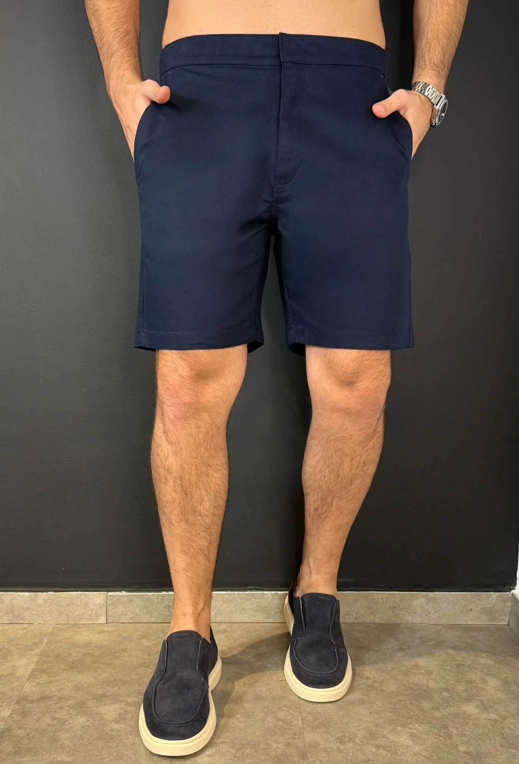 [COMPRE 1 E LEVE 3] Bermudas Sarja Premium - Elegância Casual com Ajuste Impecável
