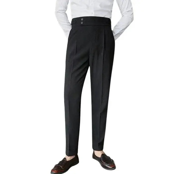 Calça de Alfaiataria Masculina Garenzi GZ256 com tecido premium, caimento sofisticado, corte tradicional e acabamento refinado ideal para looks formais e elegantes.