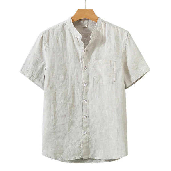 Camisa de Linho Masculina Premium Garenzi GZ795 com linho premium, caimento leve e visual sofisticado para eventos e composições elegantes.