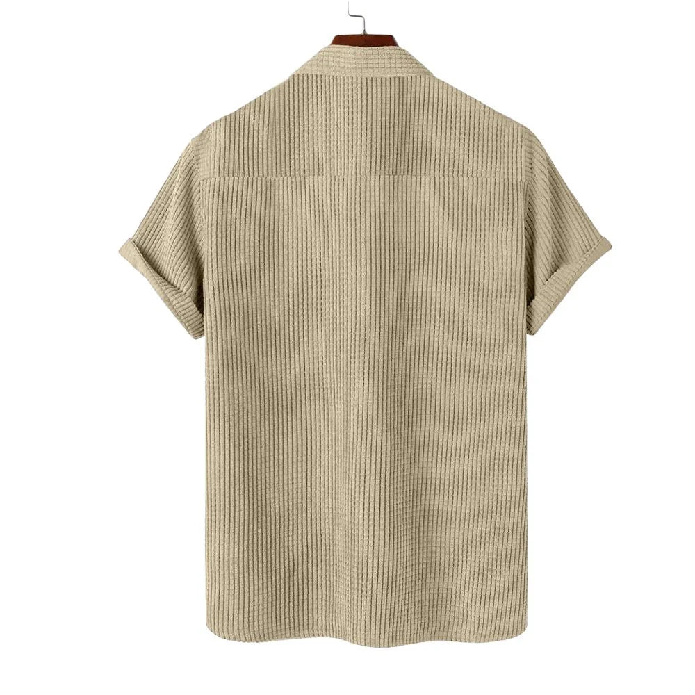 Camisa Manga Curta em Veludo Cotelê Garenzi GZ580