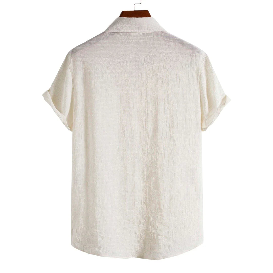 Camisa Manga Curta Playa Off White Garenzi GZ591 Camisa Manga Curta Playa Off White Garenzi GZ591