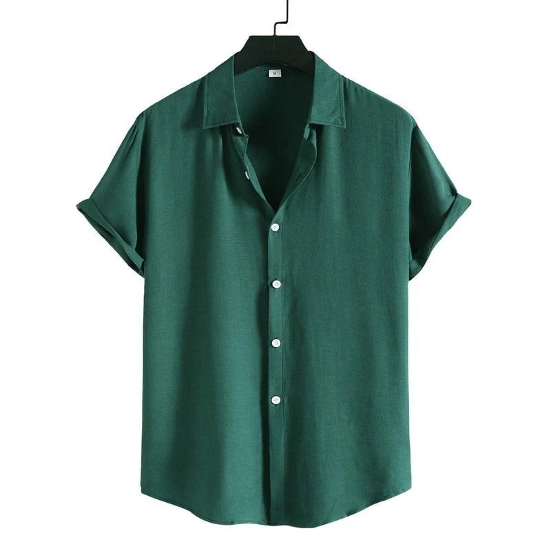 Camisa Manga Curta Solare Garenzi GZ595 masculina em tecido leve e respirável, com caimento impecável e estilo moderno ideal para diferentes ocasiões.