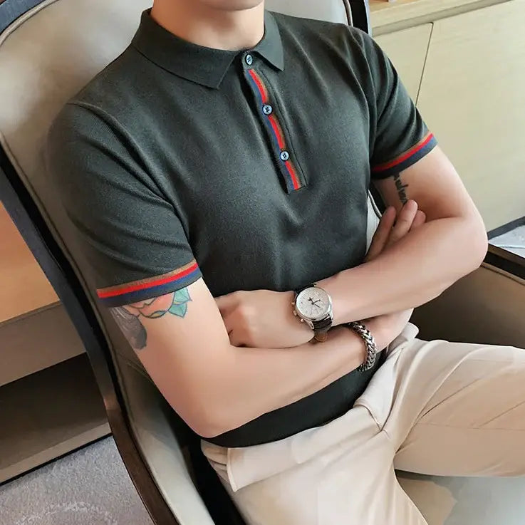 Camisa Polo Masculina Romenzi Puzzle RZ076 Camisa Polo Masculina Romenzi Puzzle RZ076
