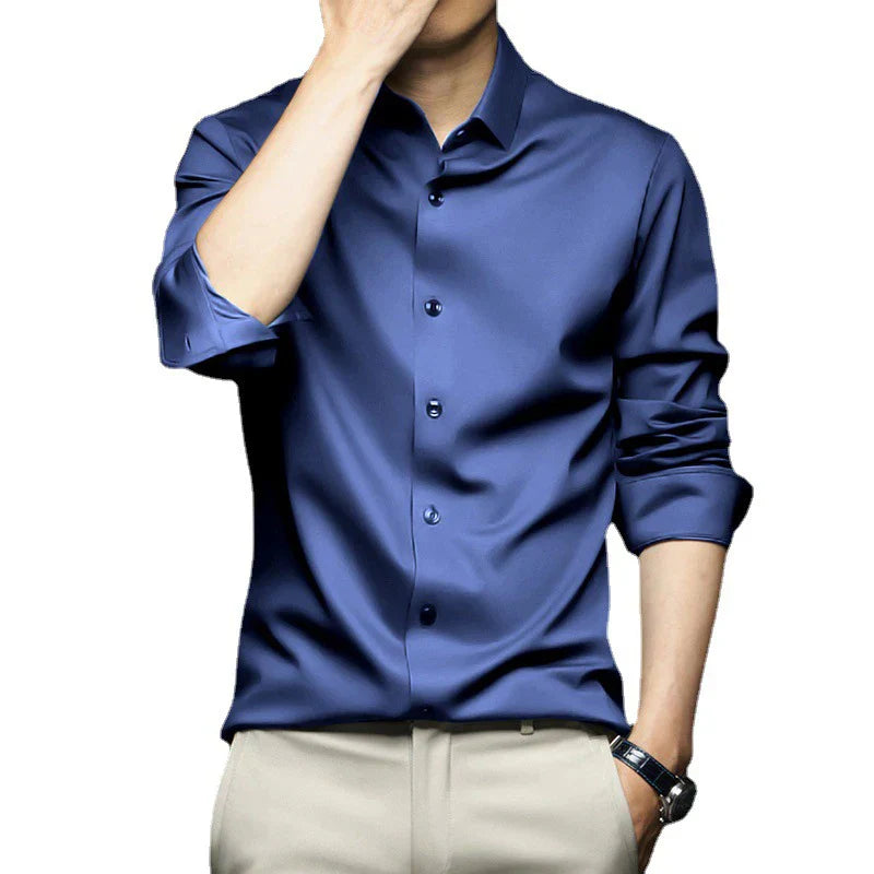 Camisa Social Masculina Spectre Garenzi GZ014 com caimento impecável, tecido tecnológico e estilo elegante para uso diário ou profissional.