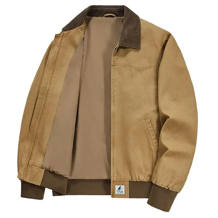 Jaqueta Bomber Vintage Masculina Garenzi GZ319 com interior forrado, material durável e design retrô moderno ideal para looks autênticos, confortáveis e versáteis.