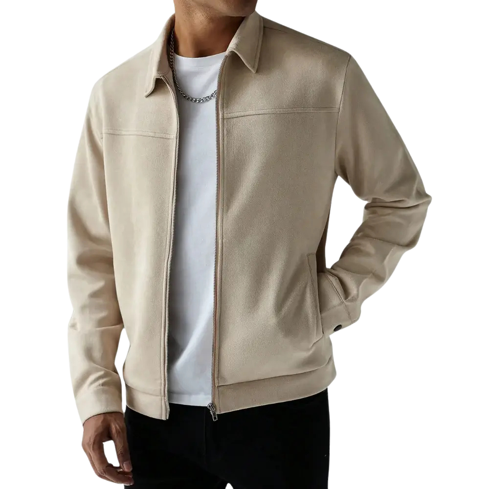 Jaqueta Masculina Casual Garenzi GZ026 com zíper frontal, mangas longas, acabamento moderno e materiais de qualidade ideal para looks práticos e sofisticados.