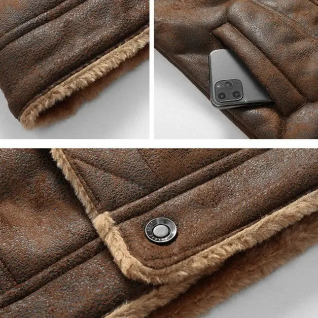 Jaqueta Masculina de Couro Harbe Garenzi GZ119