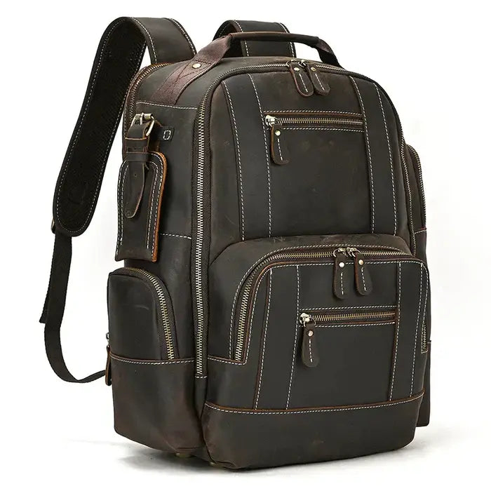 Mochila Executiva em Couro Garenzi Retrô GZ071